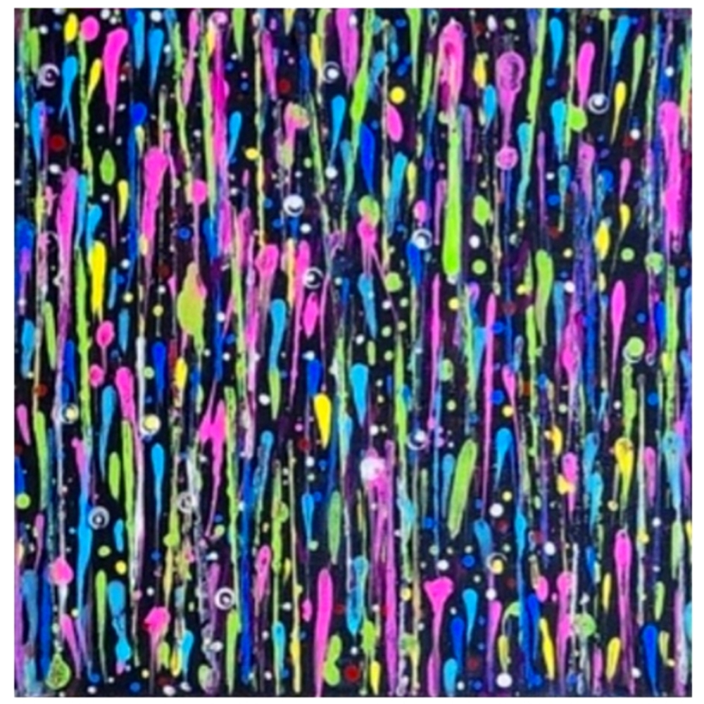 Hand Crafted Textured Abstract Design 12x12 Inches Canvas Picture - Picture 2 of 4